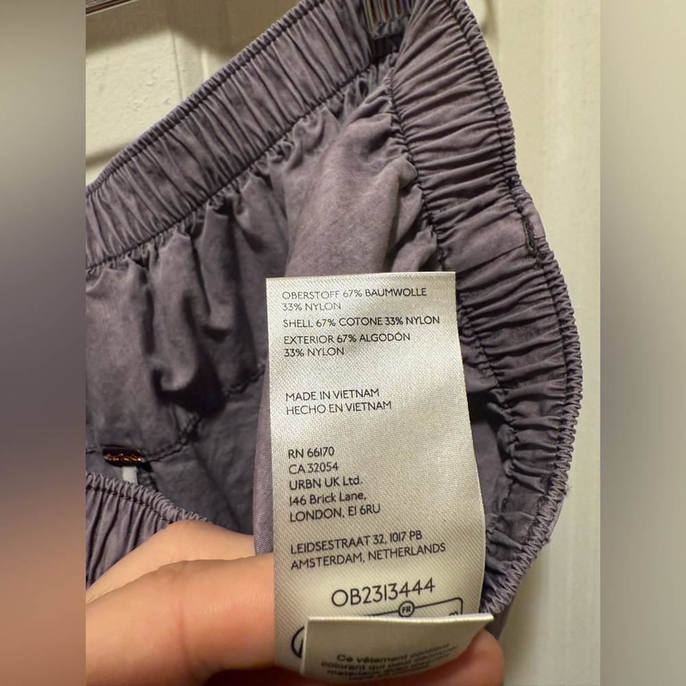 Free People Lavender Gray Wide-Leg Drawstring Pants - Picture 10 of 10